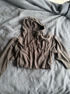 athleta seasoft bubble hem cropped zip hoodie